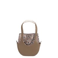 EJIAH 17 DUETTO - SATIN CRISTAUX ET VEAU TAUPE