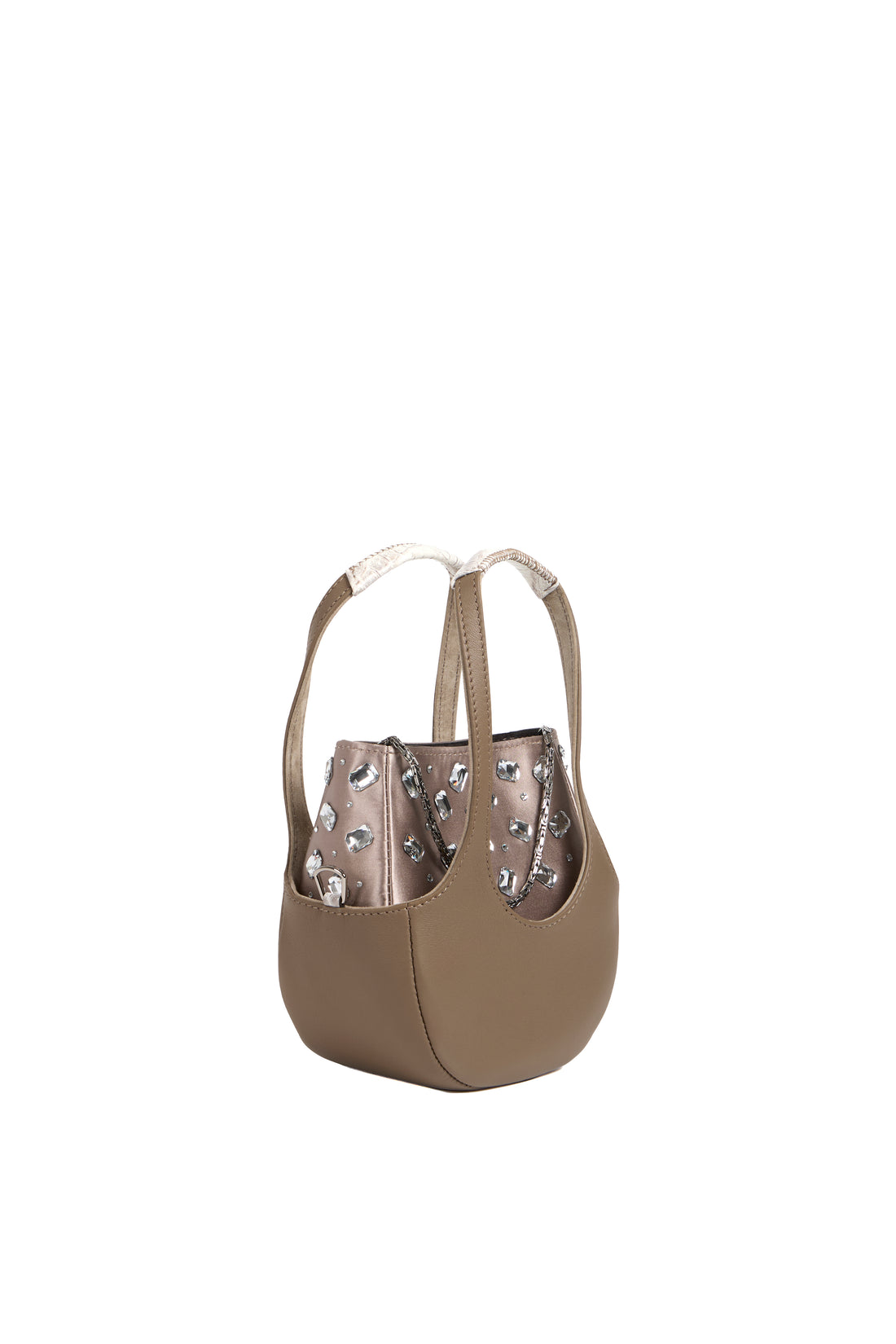 EJIAH 17 DUETTO - SATIN CRISTAUX ET VEAU TAUPE