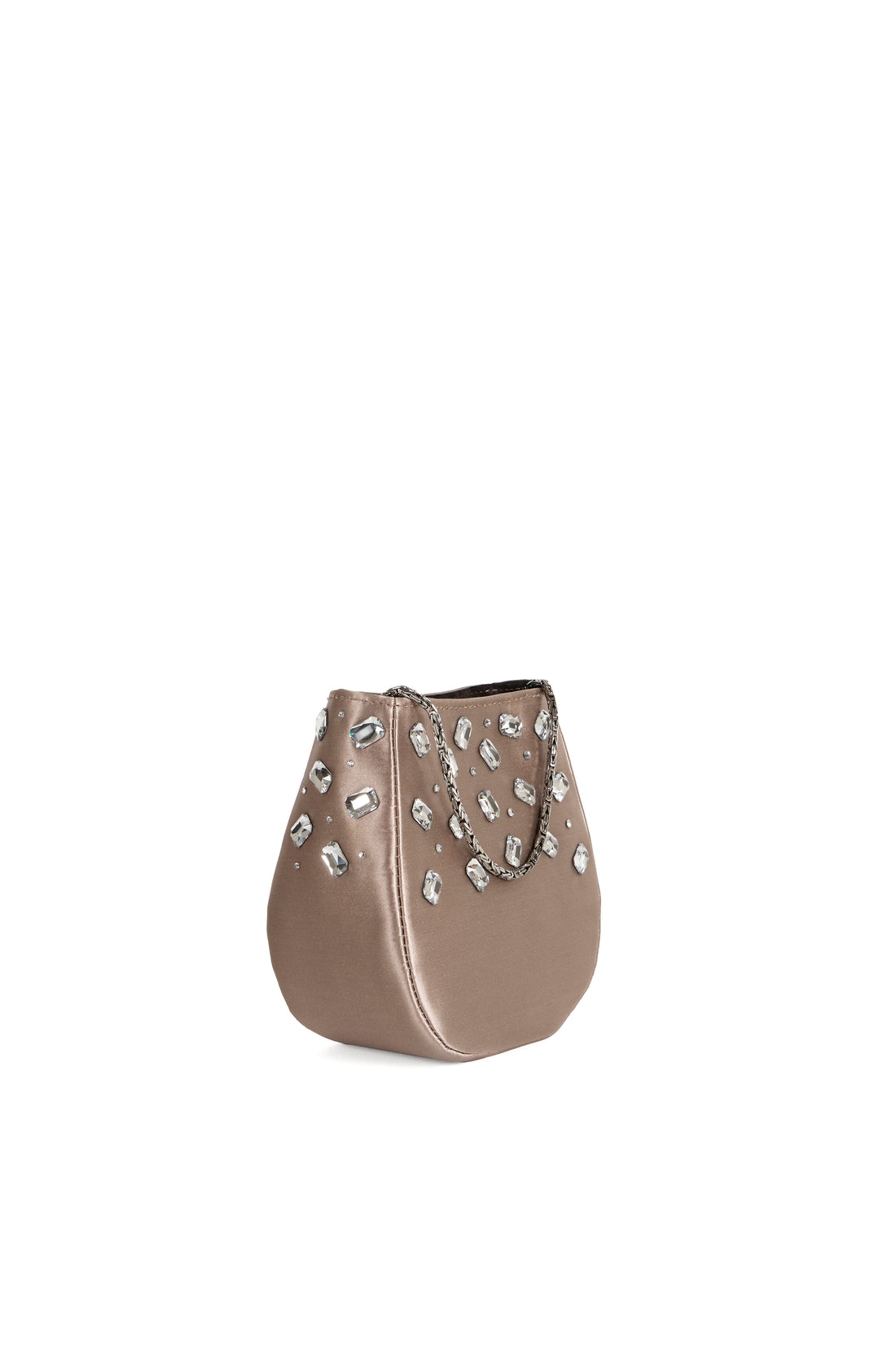 EJIAH 17 DUETTO - SATIN CRISTAUX ET VEAU TAUPE
