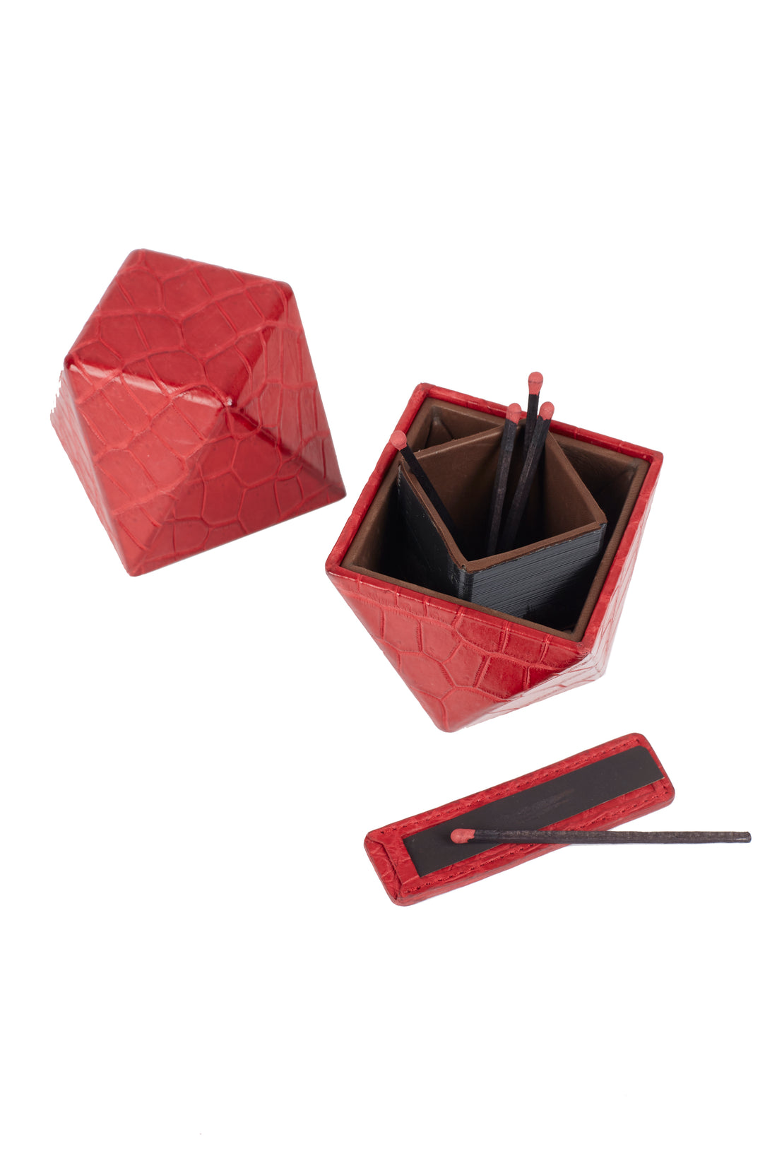 PORTE ALLUMETTES - CROCODILE ROUGE