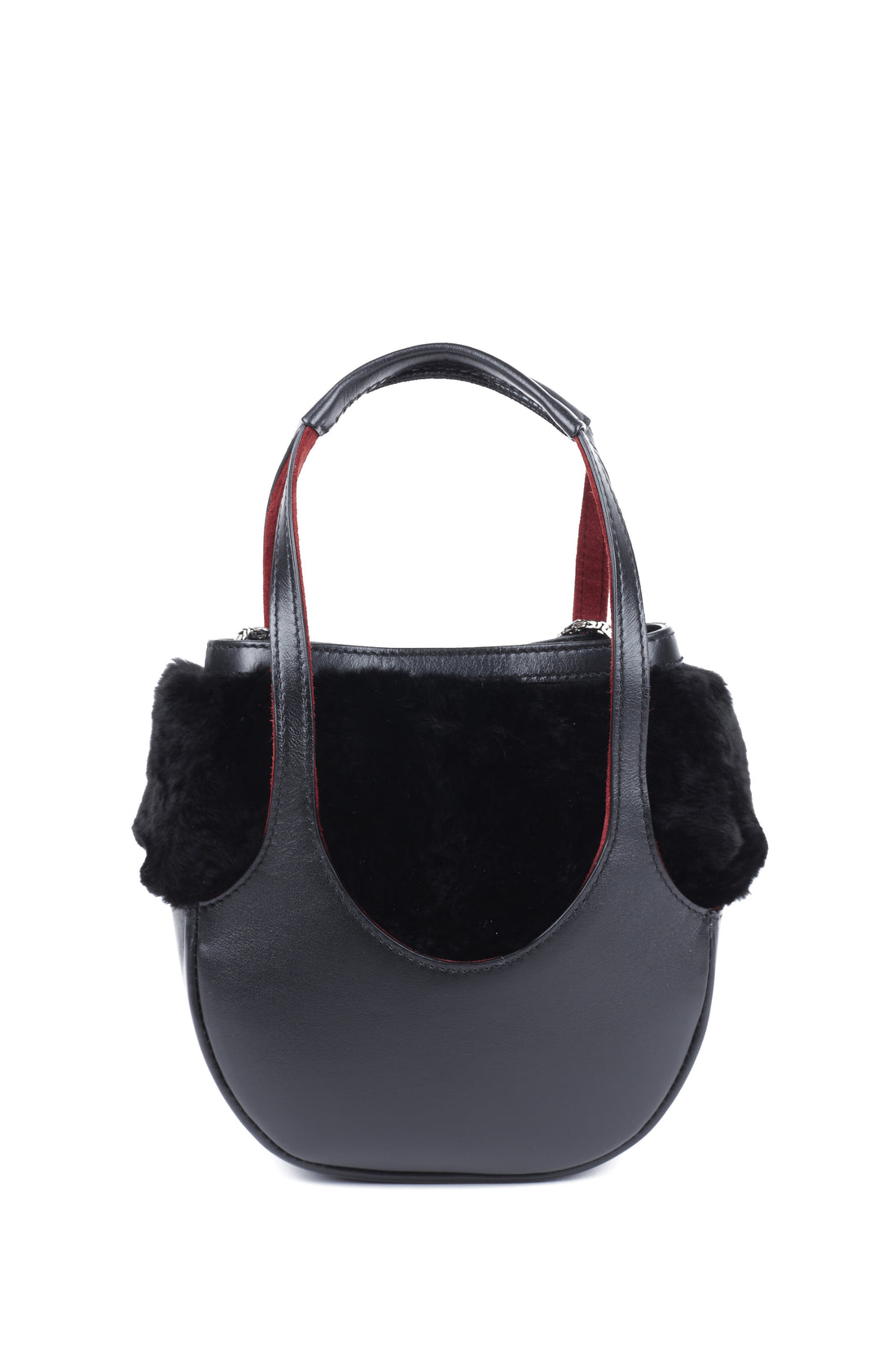 EJIAH 17 DUETTO - CUIR DE VEAU ET FOURRURE NOIR