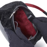 EJIAH 17 DUETTO - CUIR DE VEAU ET FOURRURE NOIR