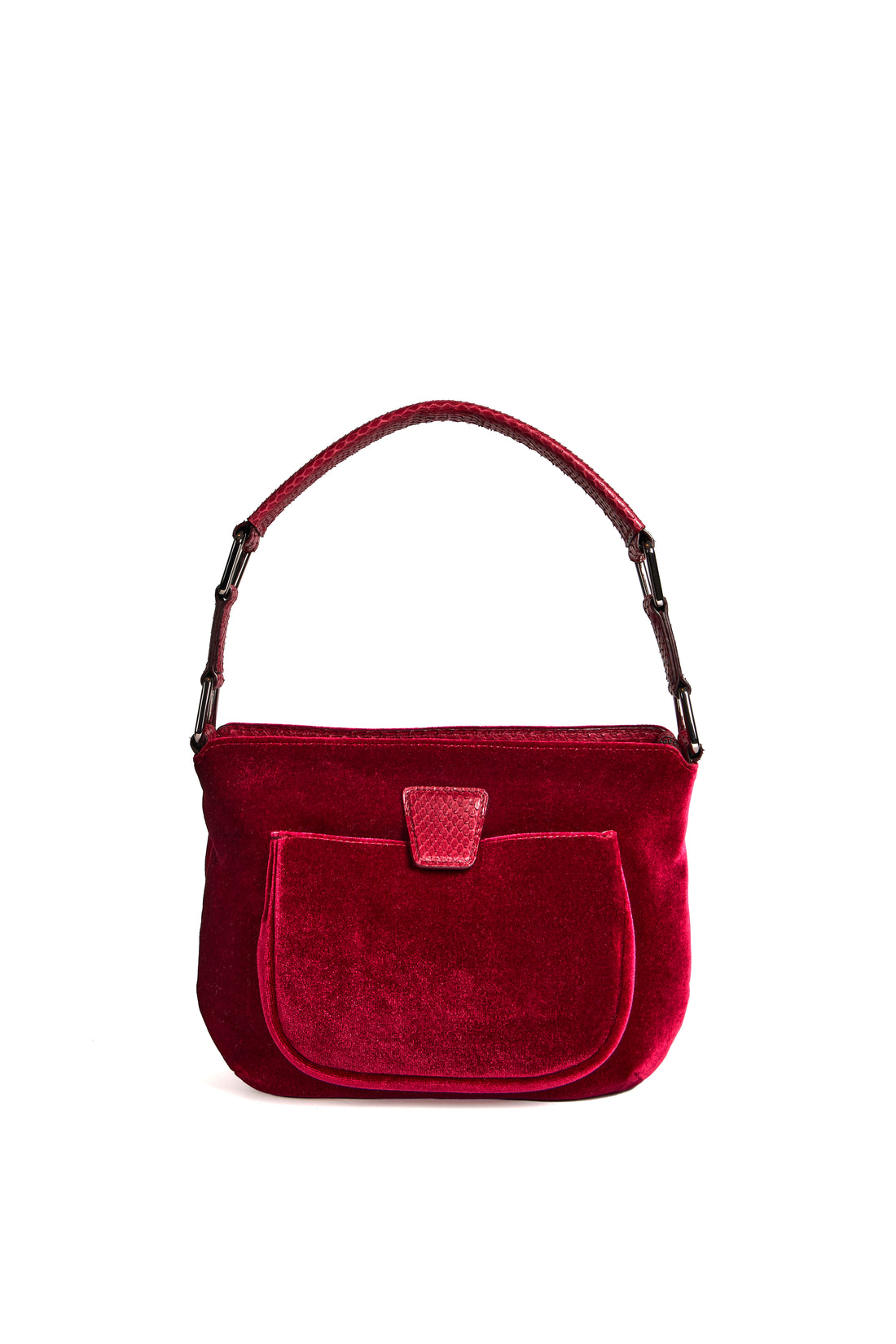 LESLIE 25 - VELOURS ET PYTHON BORDEAUX