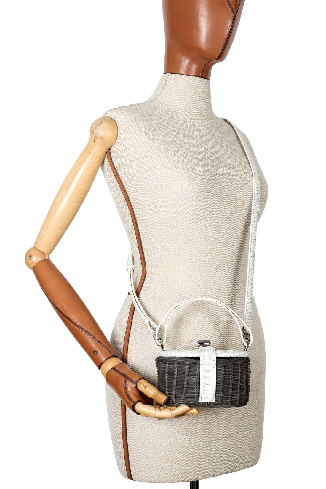 IVY 14 MINI 2.0 - OSIER ET PYTHON BLANC ECLATANT