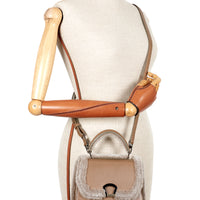 IRIS 18 - GREY SHEARLING AND TOBACCO CALF