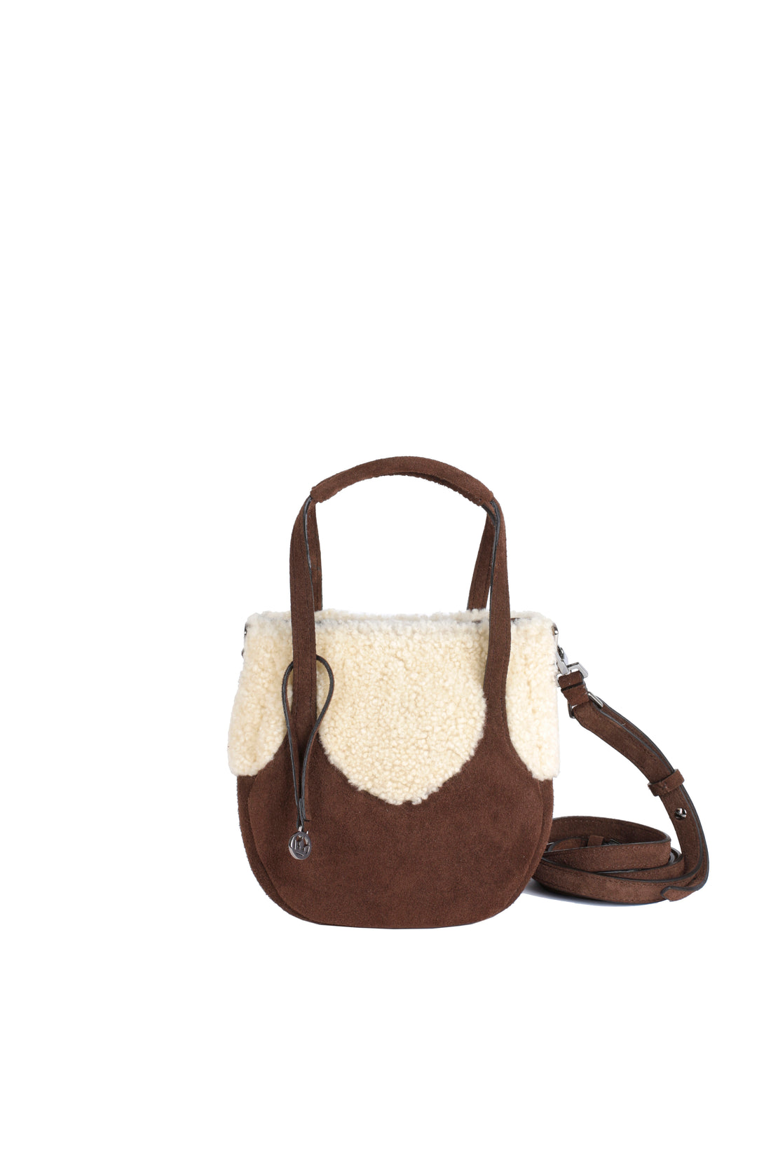 EJIAH 17 - SUEDE CHOCOLAT ET SHEARLING ECRU