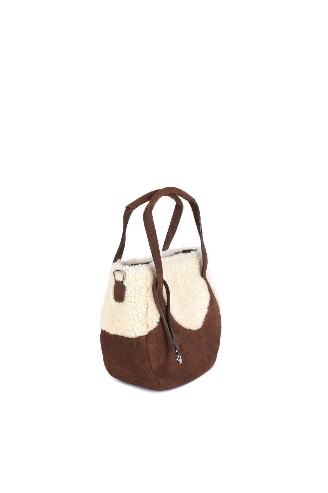 EJIAH 17 - SUEDE CHOCOLAT ET SHEARLING ECRU
