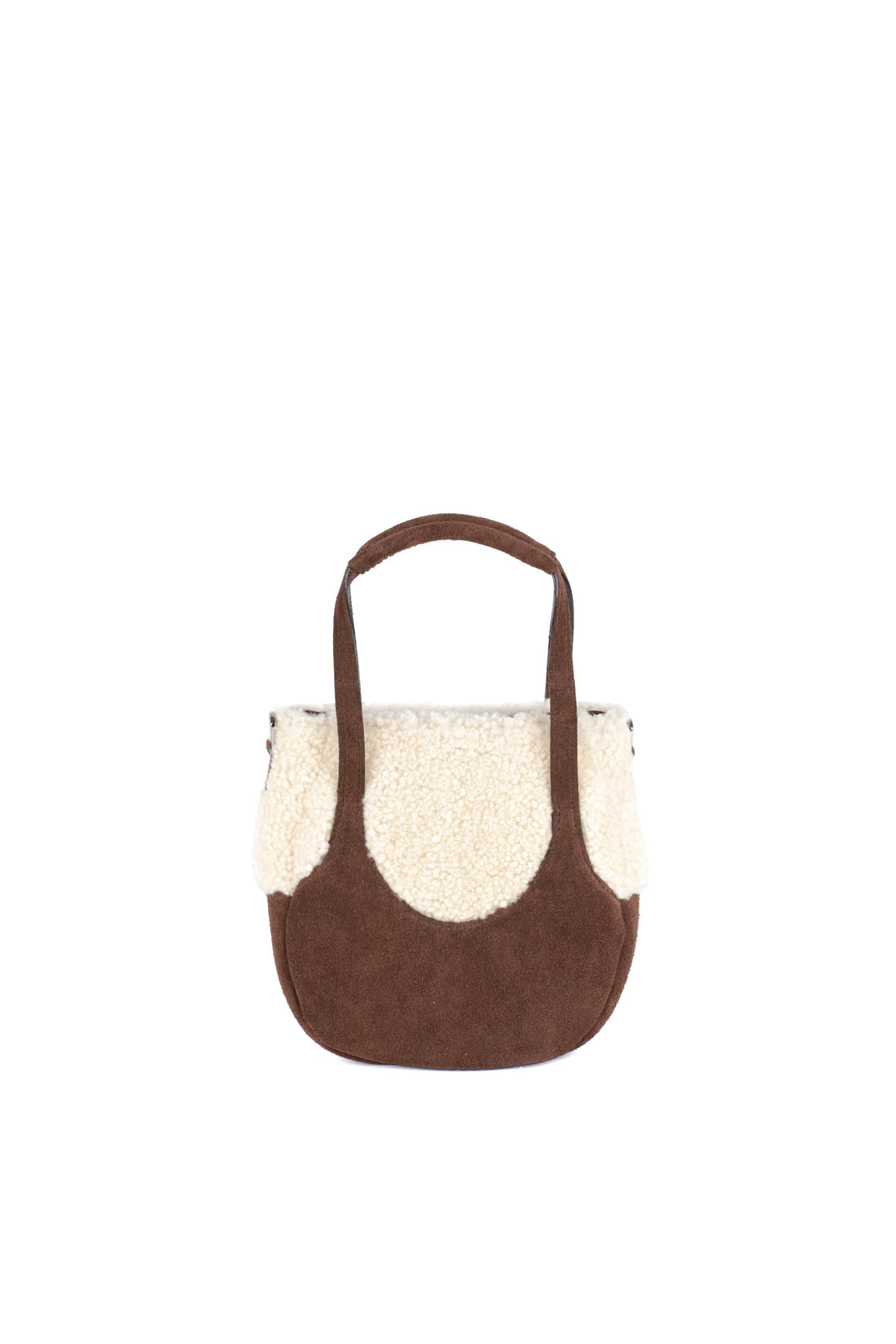 EJIAH 17 - SUEDE CHOCOLAT ET SHEARLING ECRU