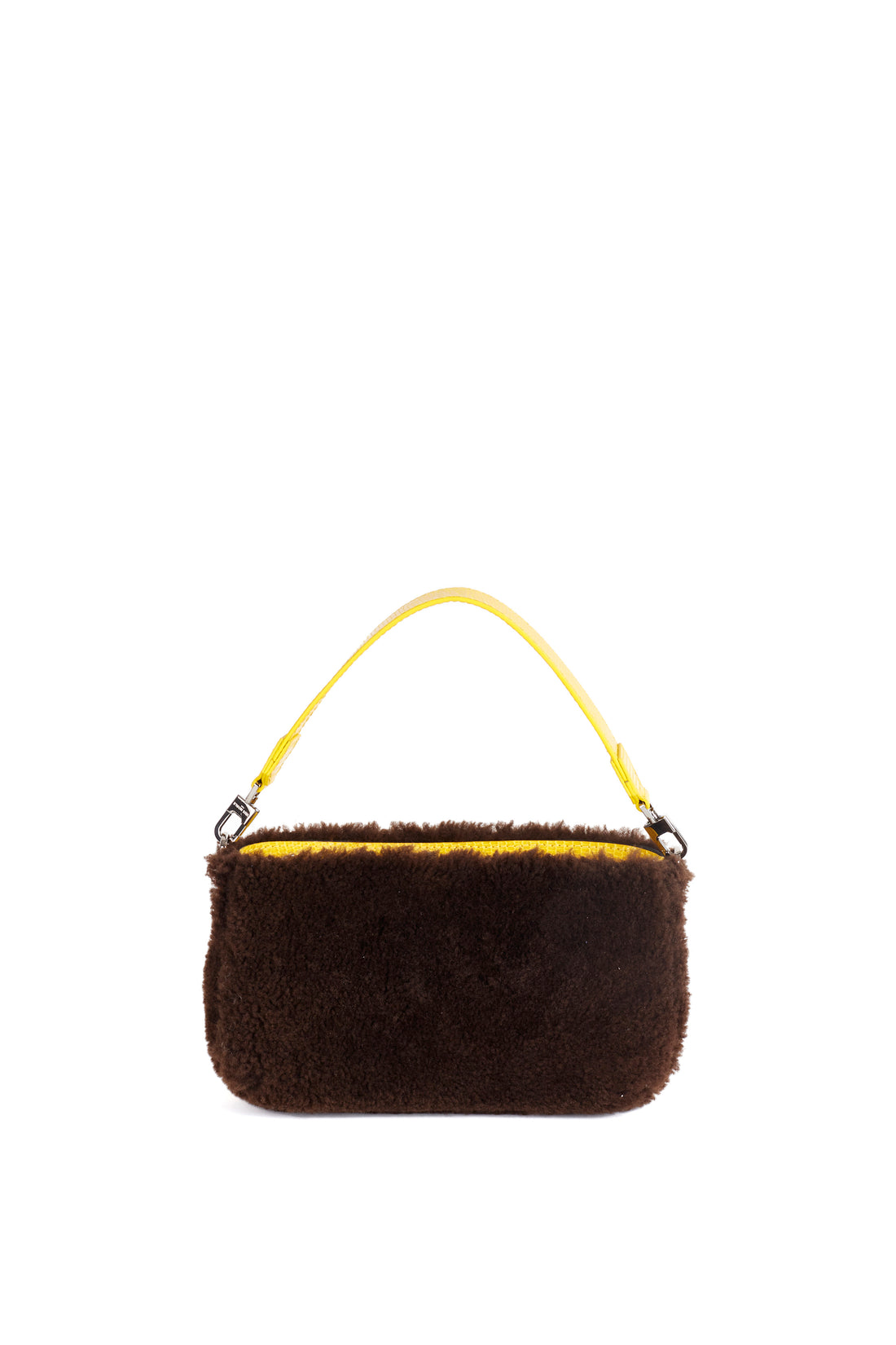 LYNN 19 - SHEARLING CHOCOLAT ET KARUNG TOURNESOL