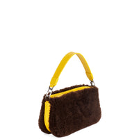 LYNN 19 - SHEARLING CHOCOLAT ET KARUNG TOURNESOL