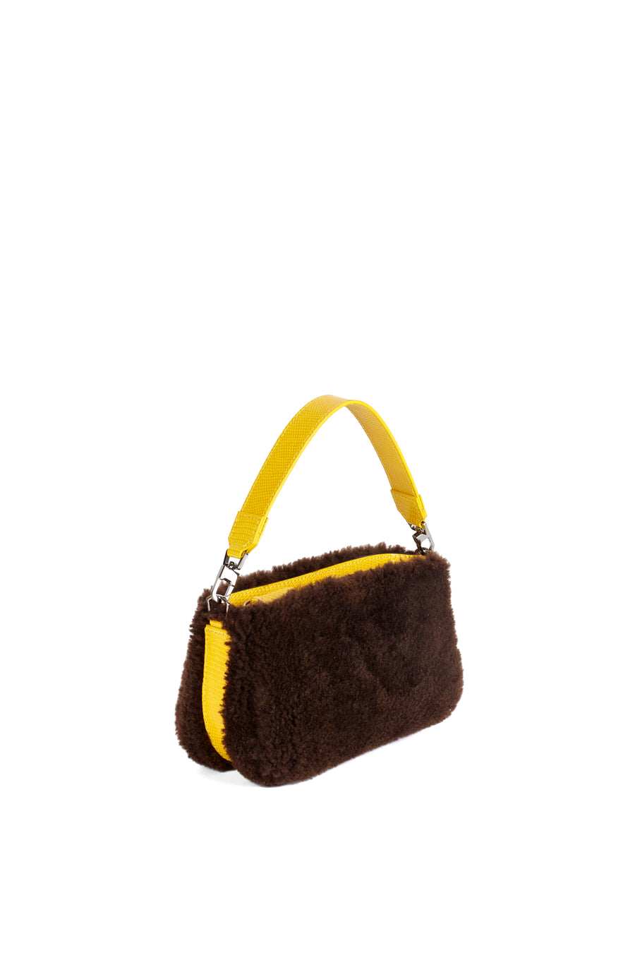 LYNN 19 - SHEARLING CHOCOLAT ET KARUNG TOURNESOL