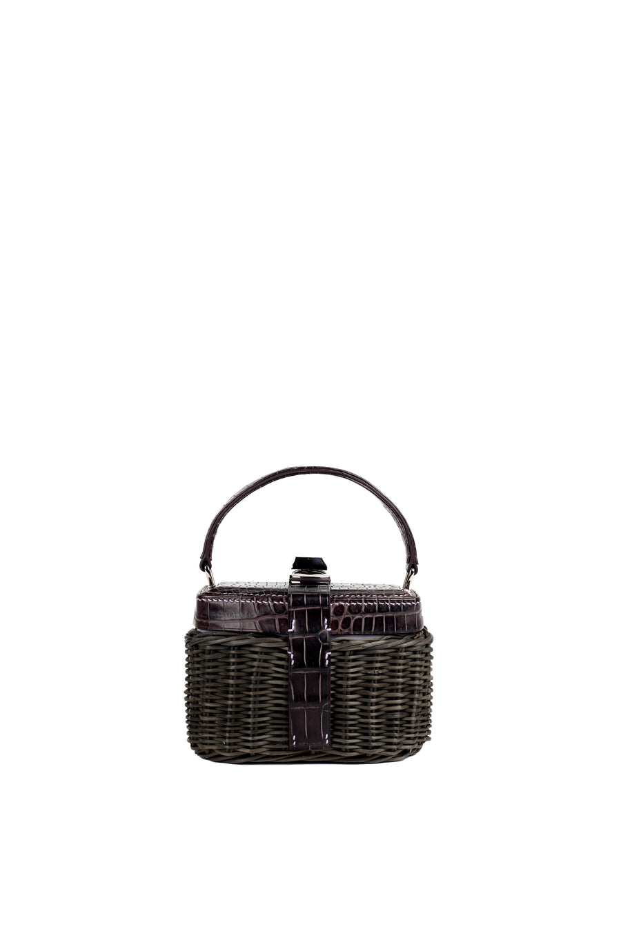IVY 14 MINI - OSIER NOIR ET CROCODILE TANZANITE