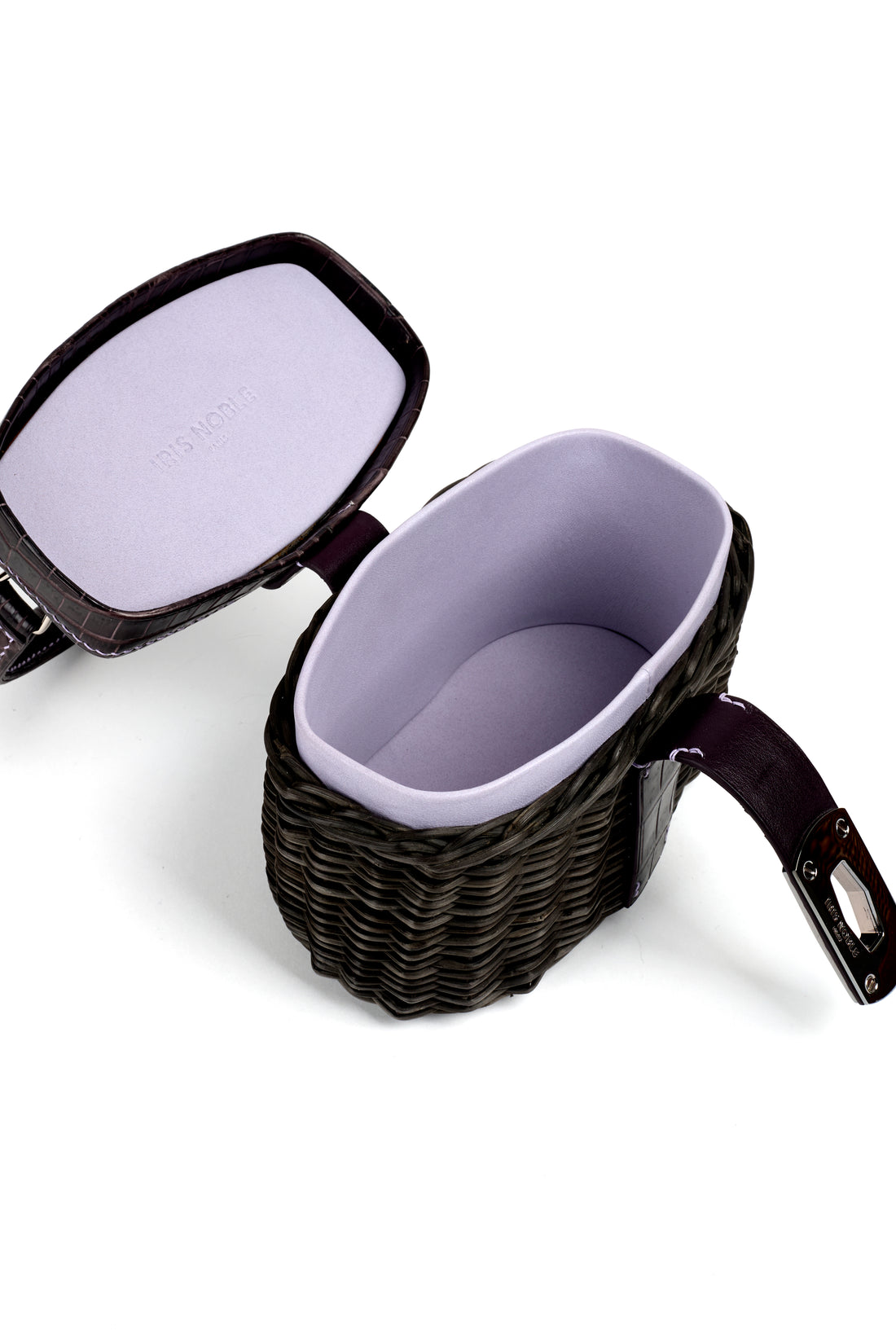 IVY 14 MINI - OSIER NOIR ET CROCODILE TANZANITE