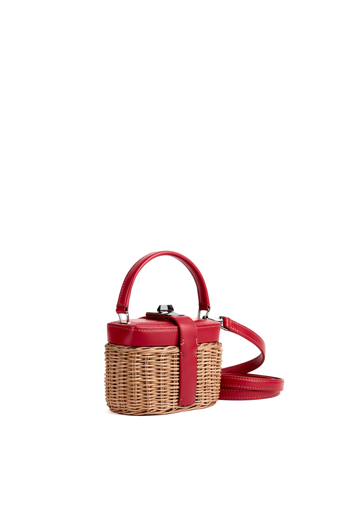 IVY 14 MINI - OSIER NATUREL ET VEAU ROUGE INDIEN