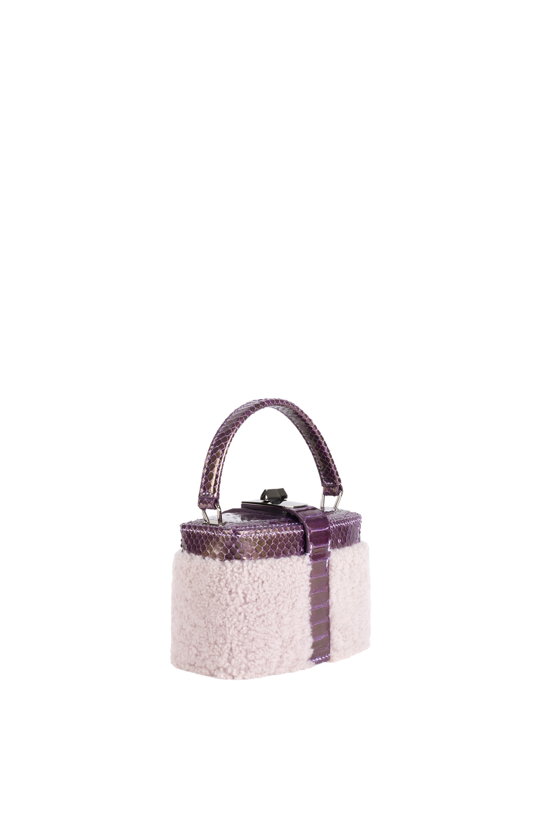 IVY 14 MINI - SHEARLING LAVANDE ET PYTHON AMETHYSTE