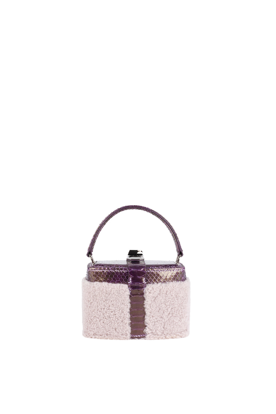 IVY 14 MINI - SHEARLING LAVANDE ET PYTHON AMETHYSTE