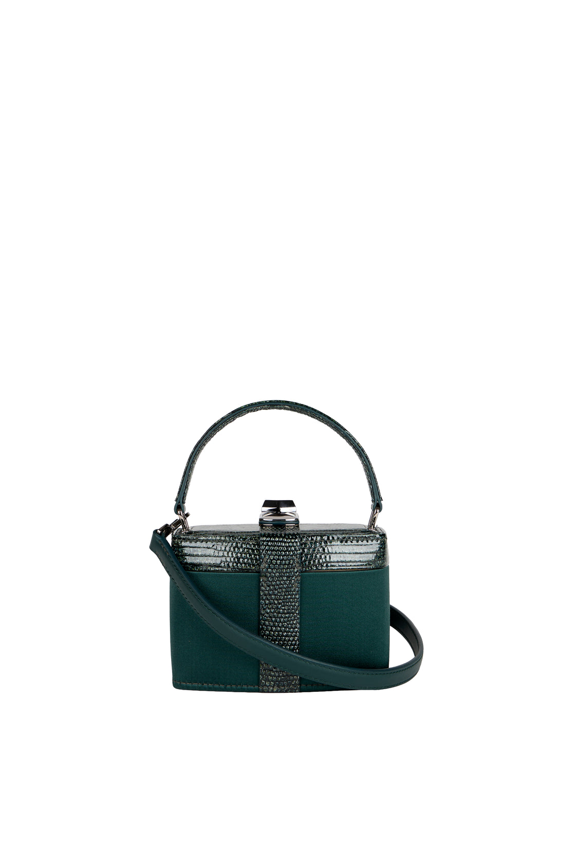 IVY 14 MINI - SATIN VERT SAPIN ET LEZARD VERT