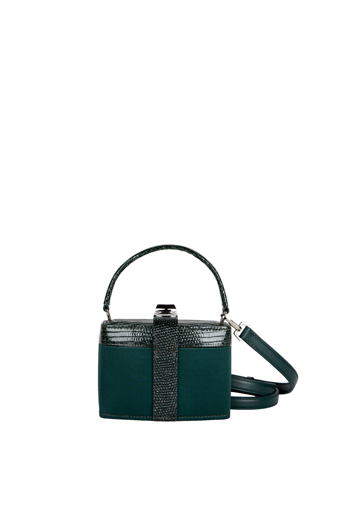 IVY 14 MINI - SATIN VERT SAPIN ET LEZARD VERT