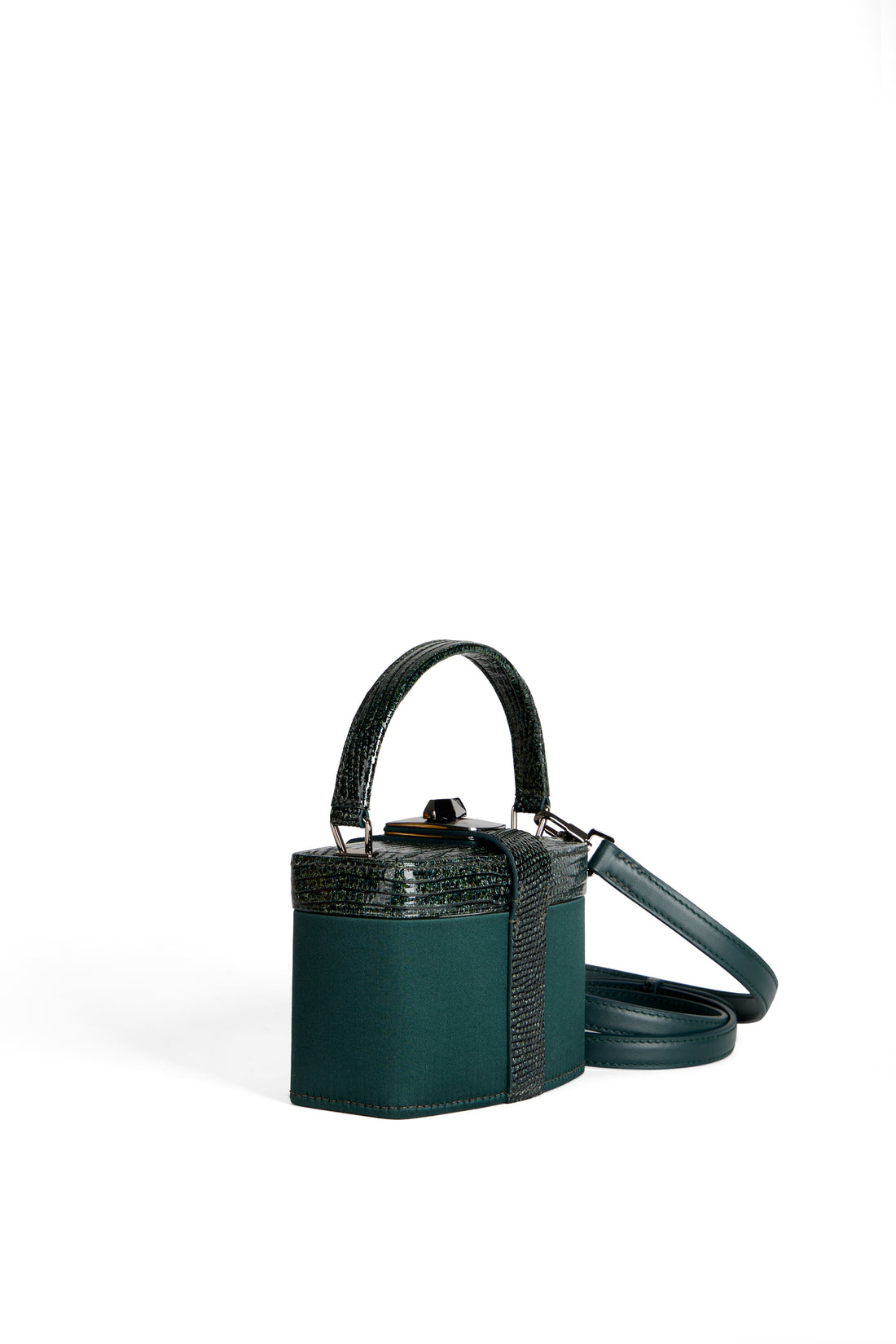 IVY 14 MINI - SATIN VERT SAPIN ET LEZARD VERT