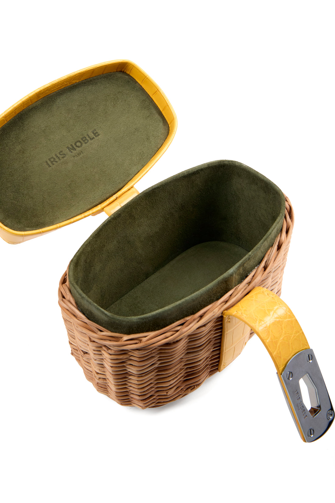 IVY 14 MINI - OSIER NATUREL ET CROCODILE JAUNE