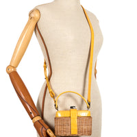 IVY 14 MINI - OSIER NATUREL ET CROCODILE JAUNE