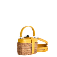 IVY 14 MINI - OSIER NATUREL ET CROCODILE JAUNE