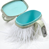 IVY 14 MINI - CROCODILE BRUME ET PLUMES BLANC