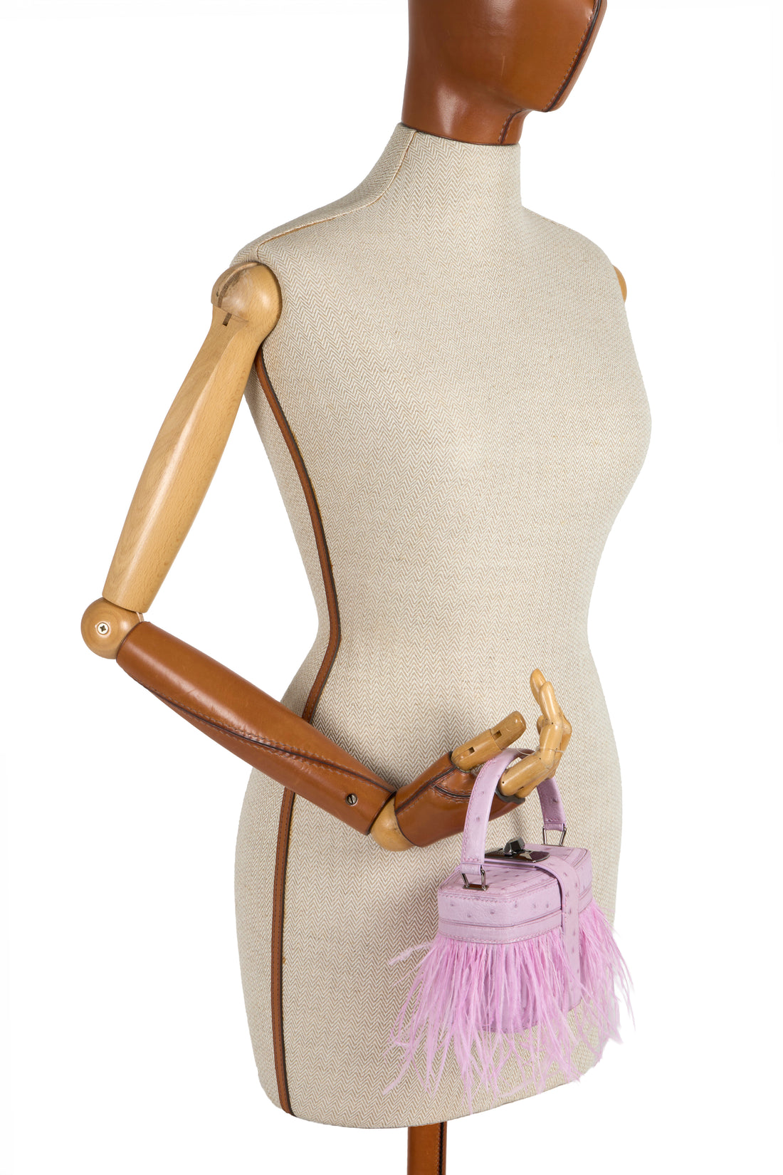 IVY 14 MINI - AUTRUCHE LILA ET PLUME AZALEE
