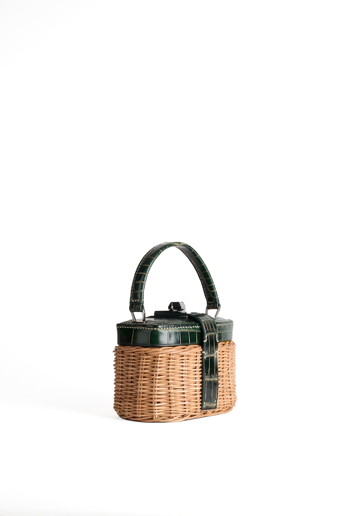 IVY 14 MINI - OSIER ET CROCODILE VERT VIEILLI