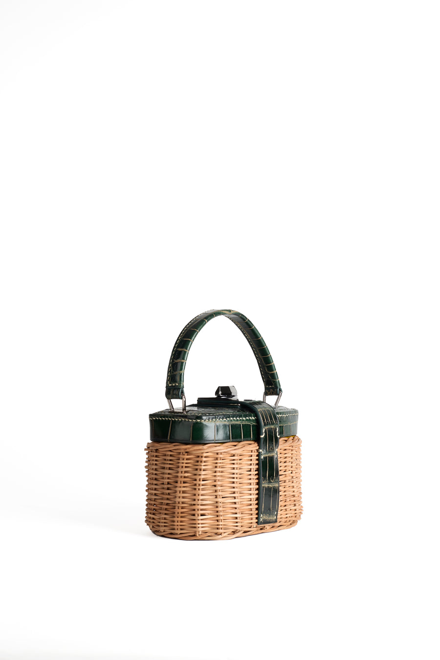 IVY 14 MINI - OSIER ET CROCODILE VERT VIEILLI