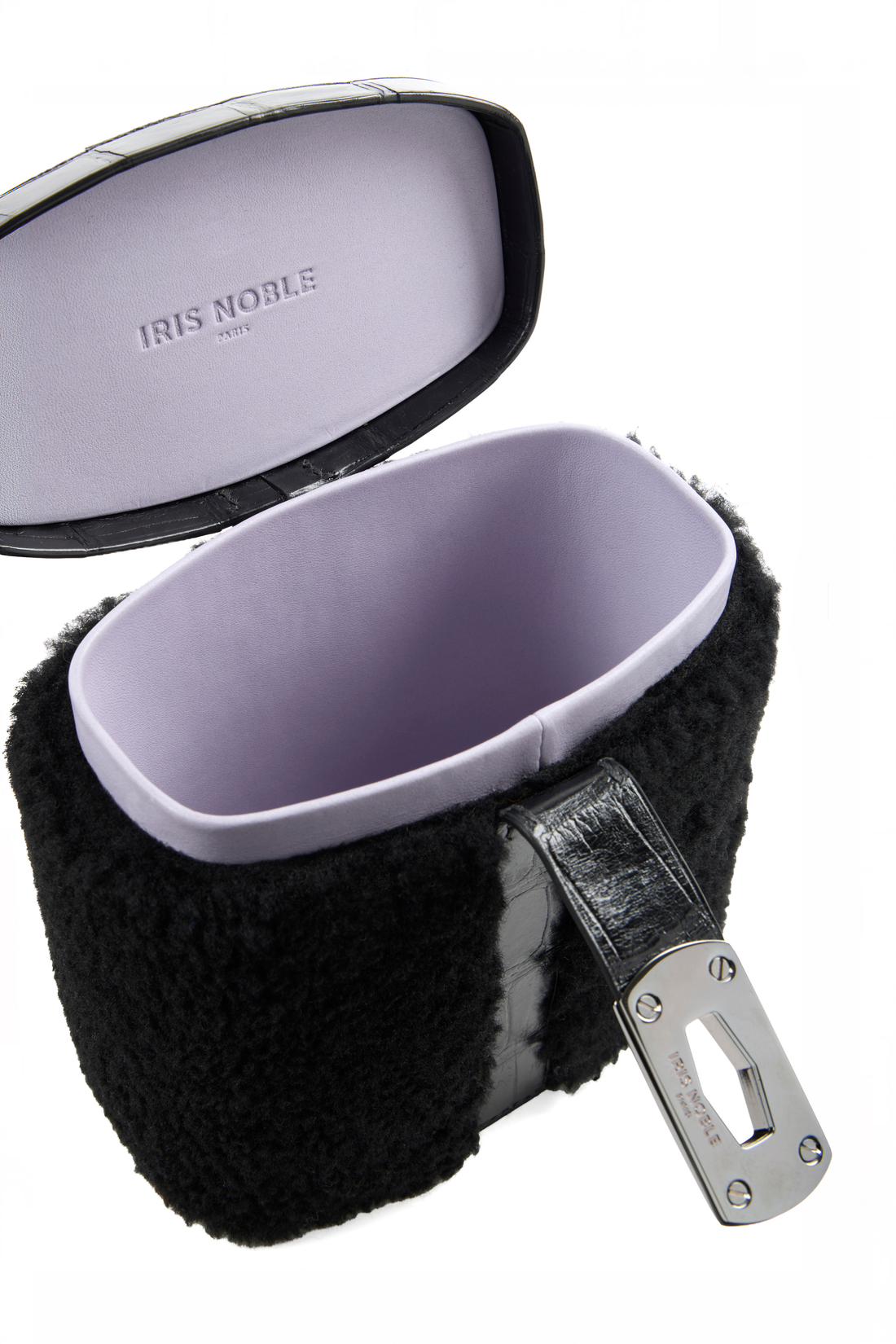 IVY 14 - SHEARLING ET CROCODILE NOIR