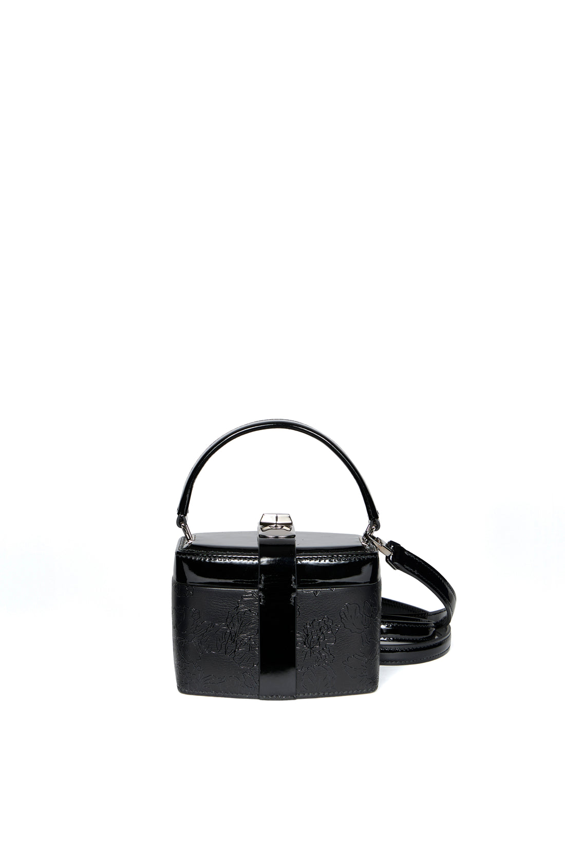 IVY 14 MINI - VEAU NOIR ET LAQUE NOIR