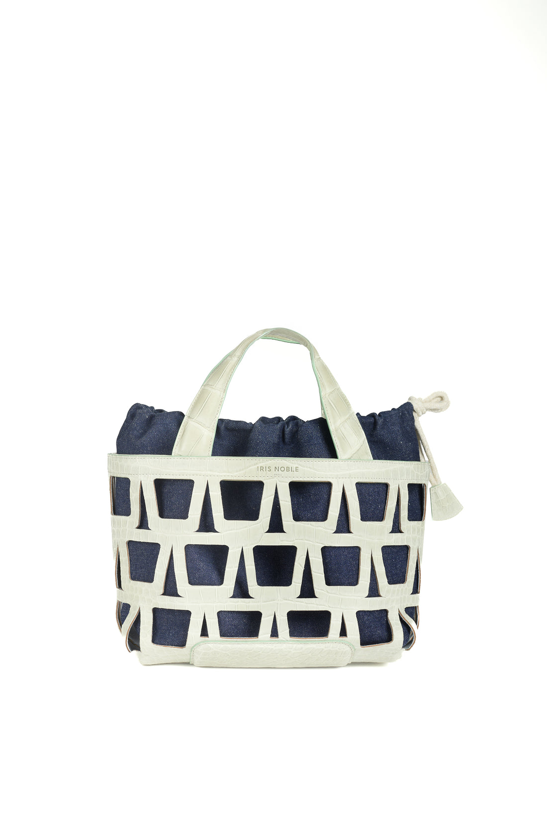 KAYLA TOTE 33 - CROCODILE BLANC DE ROI & DENIM