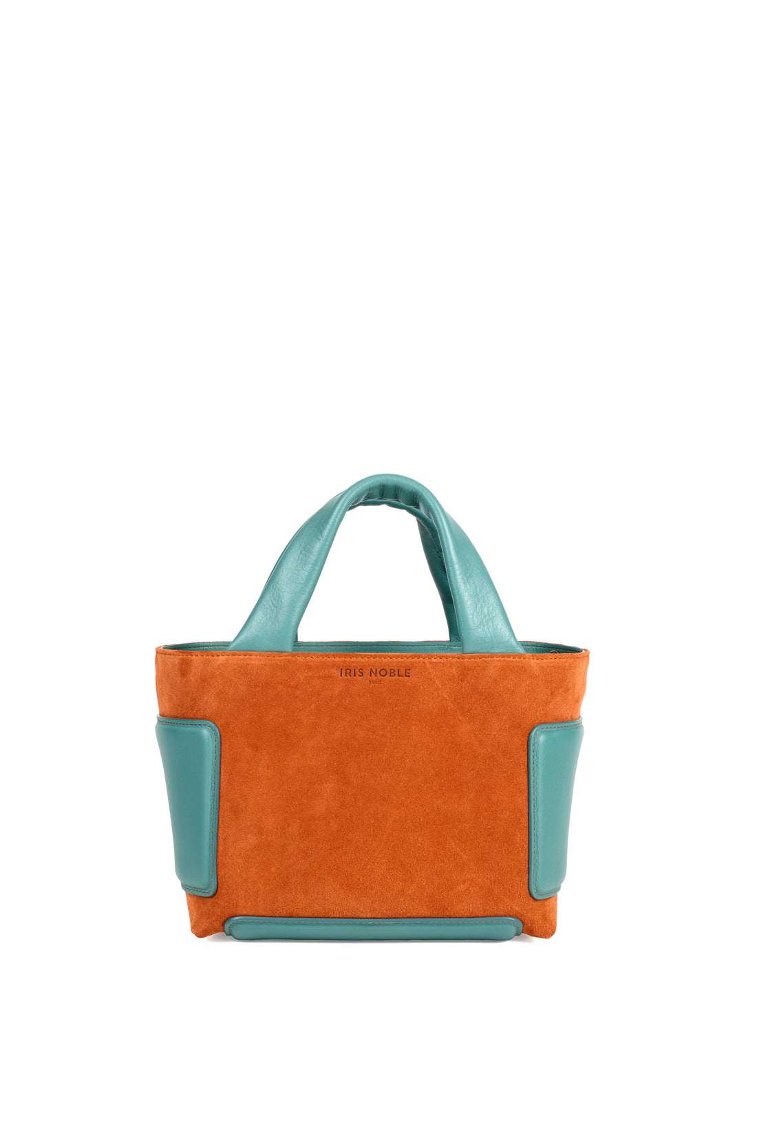 KAYLA 26 - SUEDE COGNAC ET VEAU CELADON