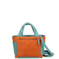 KAYLA 26 - SUEDE COGNAC ET VEAU CELADON