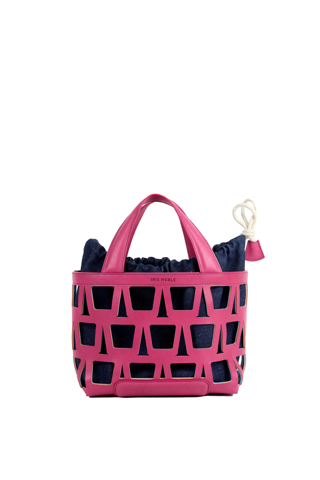 KAYLA TOTE 33 - VEAU GROSEILLE & DENIM