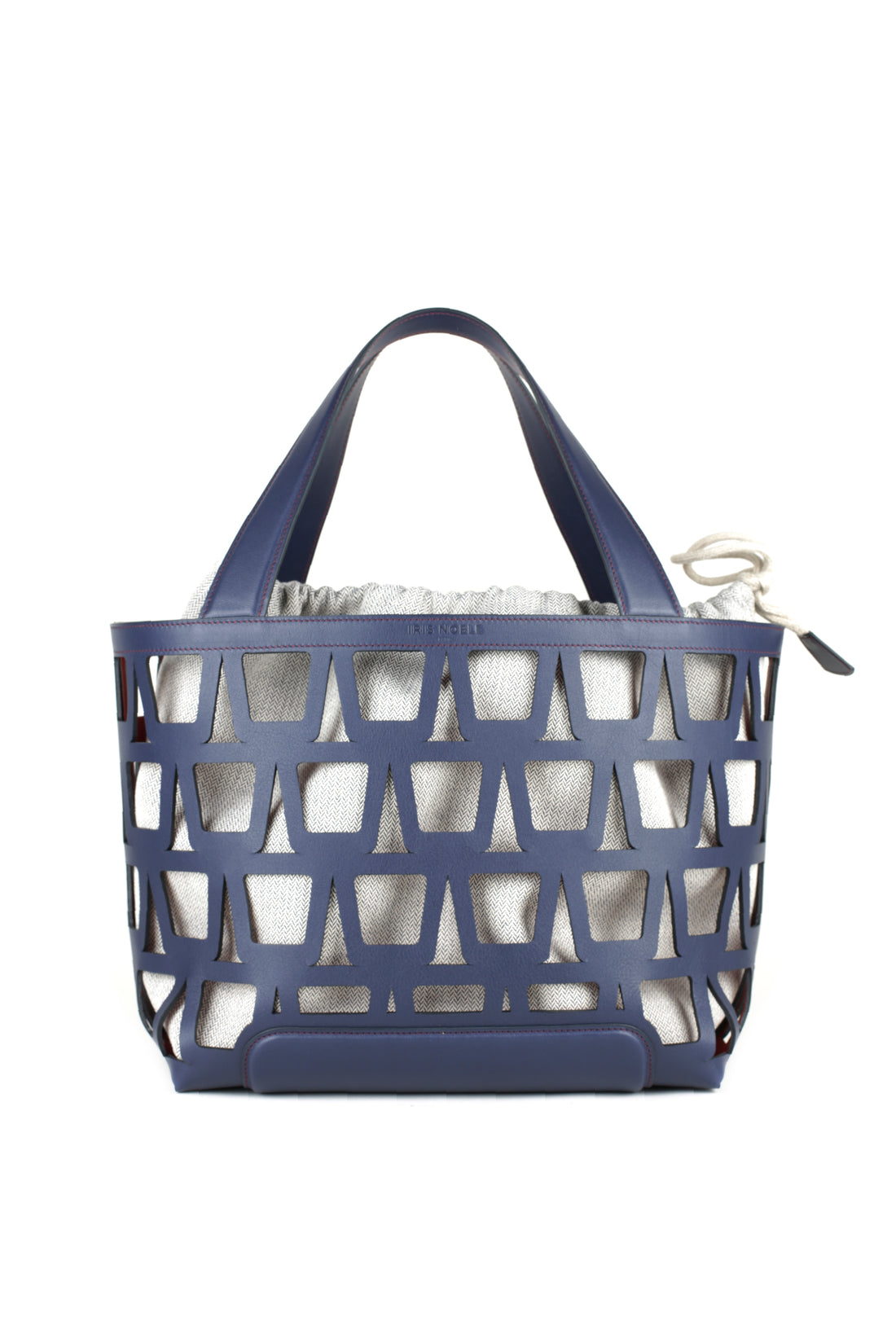 KAYLA TOTE 43 - VEAU ET TOILE MARINE