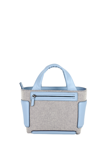 KAYLA 26 - TOILE MARINE ET VEAU BLEU PASSÉ