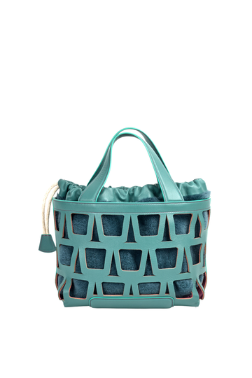KAYLA TOTE 33 - VEAU ET SHEARLING CELADON