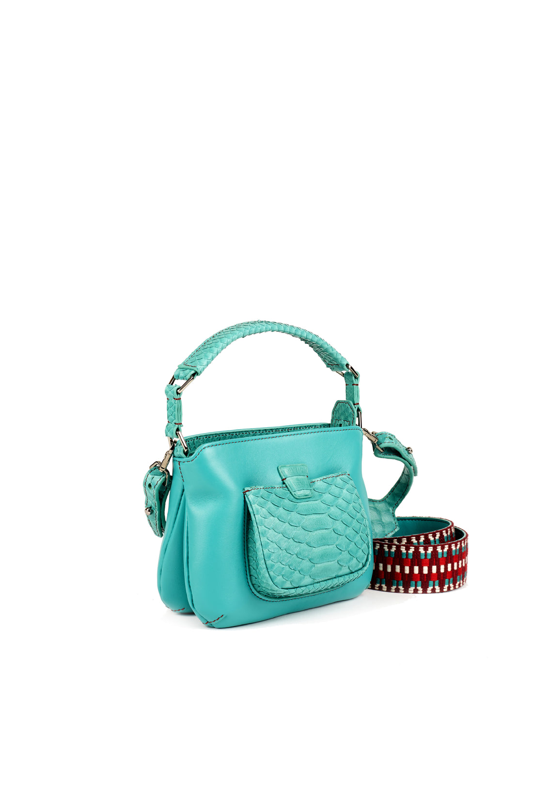 LESLIE 18 - VEAU PYTHON TURQUOISE