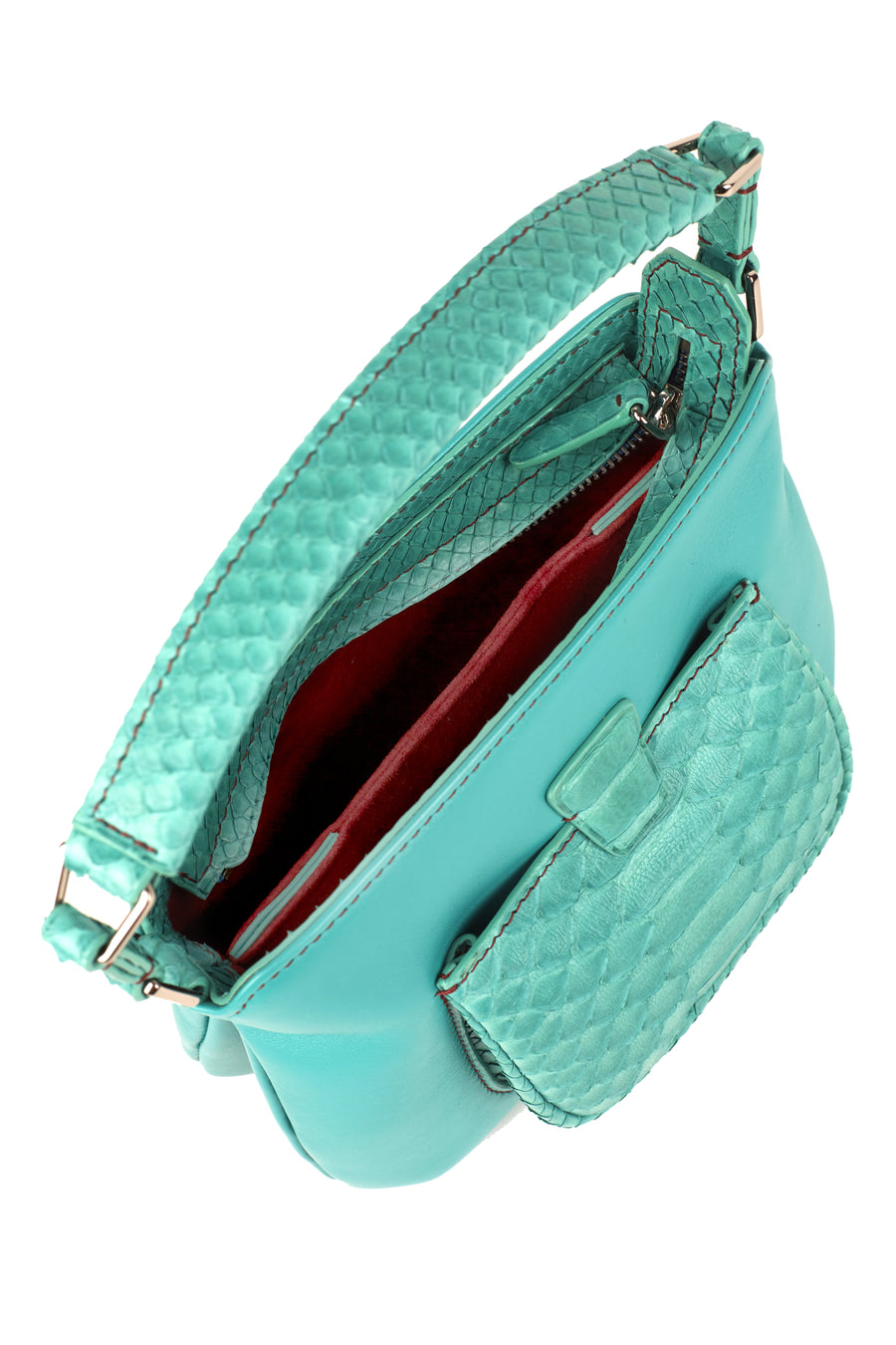 LESLIE 18 - VEAU PYTHON TURQUOISE
