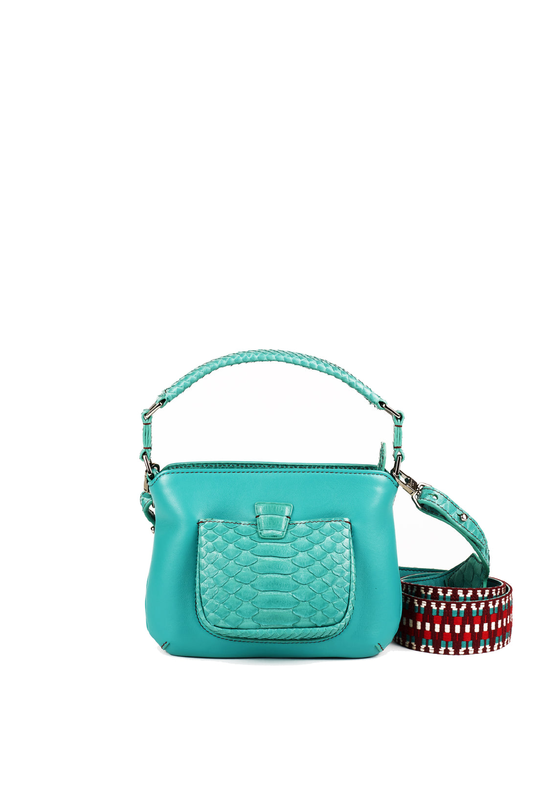 LESLIE 18 - VEAU PYTHON TURQUOISE