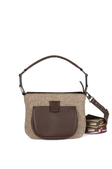 LESLIE 25 - LAINE FEUTREE ET VEAU CHOCOLAT