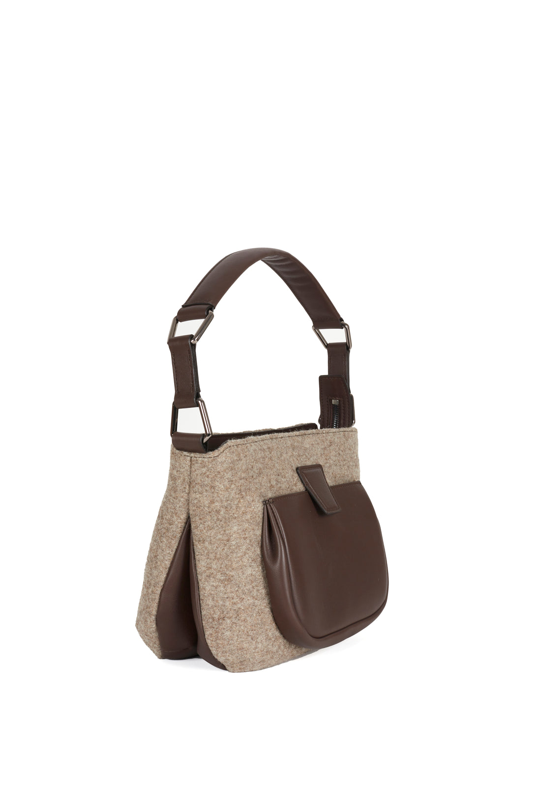 LESLIE 25 - LAINE FEUTREE ET VEAU CHOCOLAT