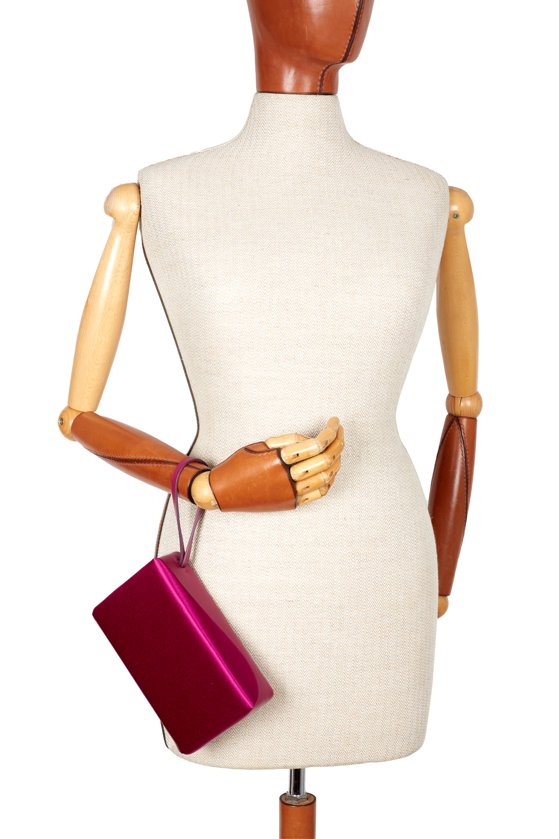 LISA 18 - SATIN ET VEAU  FUCHSIA
