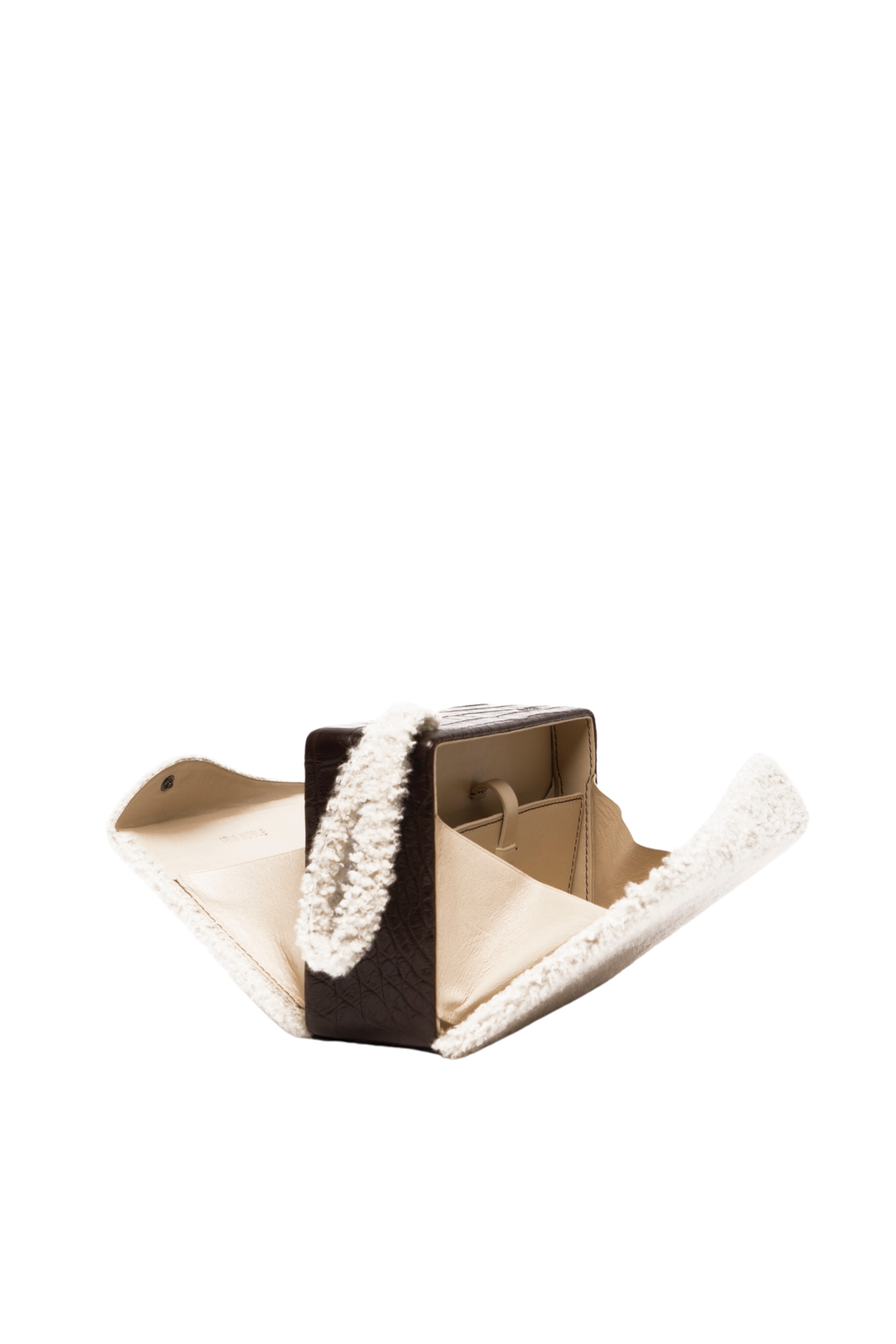 LISA 19 - SHEARLING BEIGE ET CROCODILE CAFE