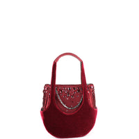 EJIAH 17 DUETTO - SATIN ET CRISTAUX SWAROVSKI BORDEAUX