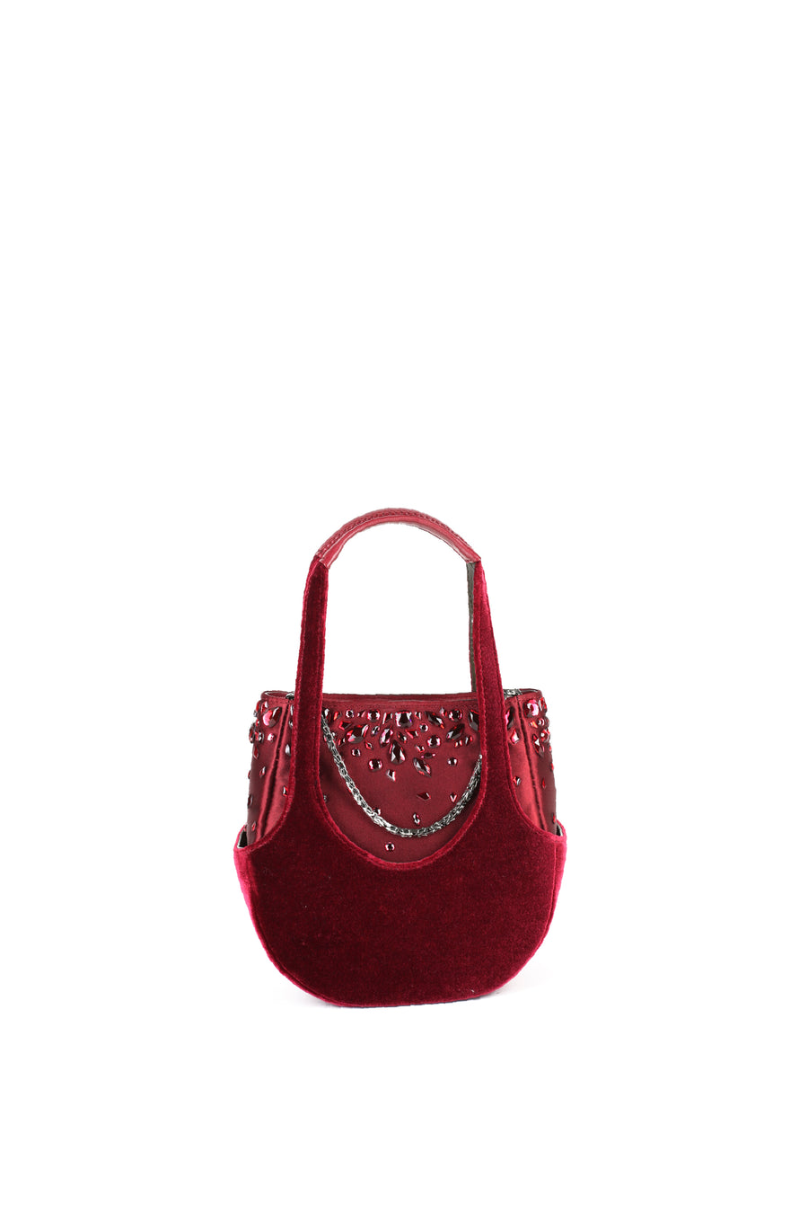 EJIAH 17 DUETTO - SATIN ET CRISTAUX SWAROVSKI BORDEAUX