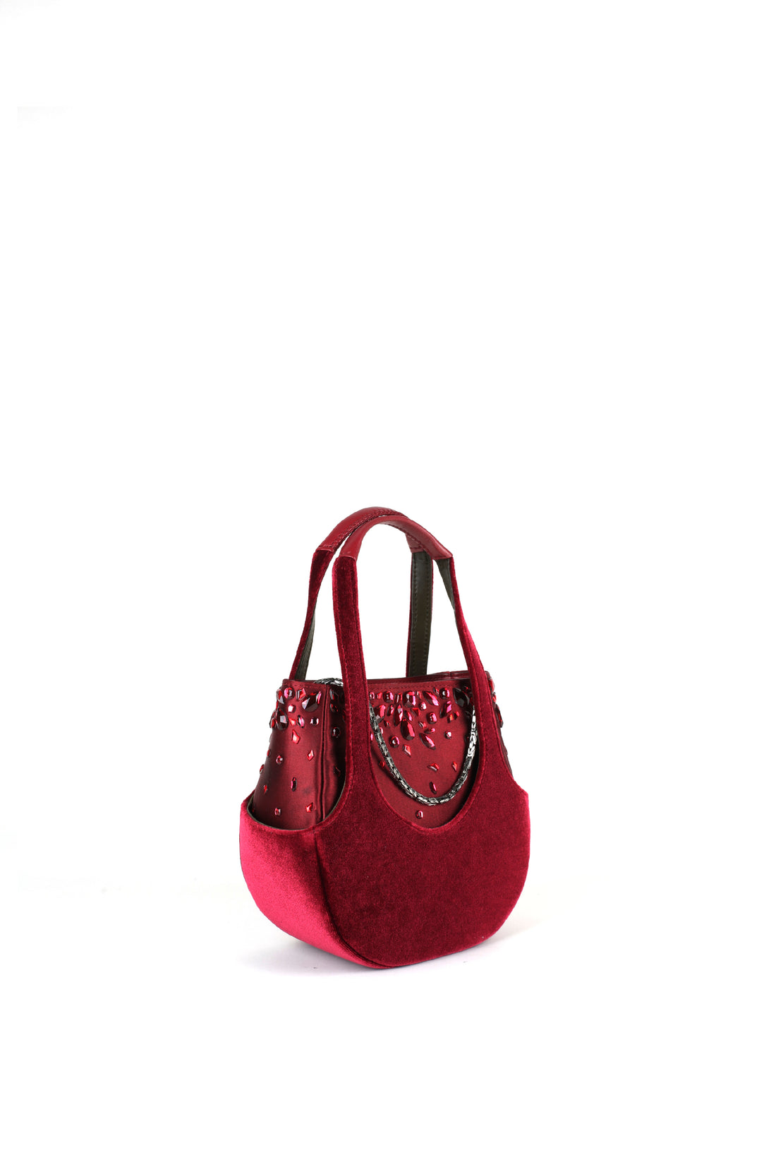 EJIAH 17 DUETTO - SATIN ET CRISTAUX SWAROVSKI BORDEAUX