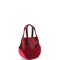 EJIAH 17 DUETTO - SATIN ET CRISTAUX SWAROVSKI BORDEAUX